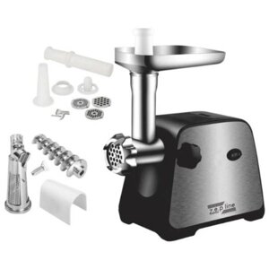 Електрична м'ясорубка Domotec MS-2027 4500 Вт з насадкою для томатів, ковбас та терками