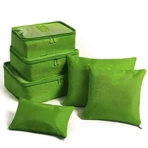 Набір дорожніх органайзерів 6 шт. Колір: зелений