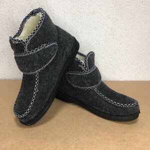 Черевики жіночі хутряні утеплені з застібкою 37р 24см, Бабусі жіночі домашні, Тапочки з хутром