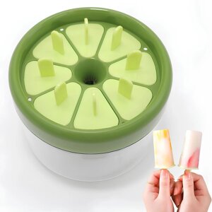 Форма для морозива на 8 порцій, ICE CREAM MOLD, Зелений / Форма для ескімо / Морозивниця пластикова