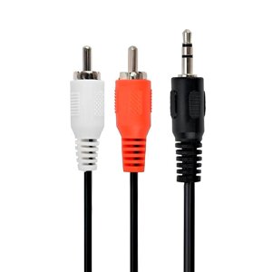 Кабель стерео аудіо (mini-jack + 2RCA) 3м / Аудіо кабель для колонок / Кабіль міні джек тюльпан