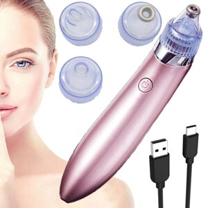 Вакуумний апарат для чищення пор 4 насадки, USB, Beauty Skin Care Specialist XN-8030 / Дефузний очищувач пор