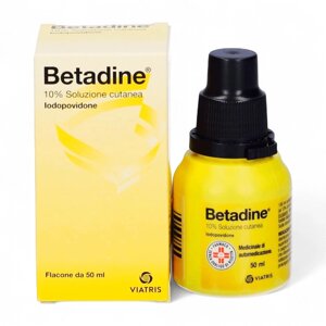 Betadine 10% розчин 50 мл – антисептик на основі повідон-йоду Італія