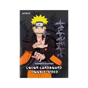 Кольоровий картон А4 двосторонній Naruto 10 аркушів (NR24-255)