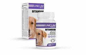 Вітаміни UNICUM premium для собак Бреверс з часником 100 табл., 100г