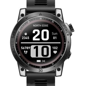 Годинник смарт North Edge CrossFit GPS Black з компасом