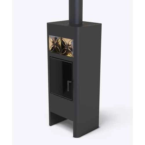 Дров'яна піч Unico LUNA STEEL, black від компанії Магазин камінів і печей - фото 1