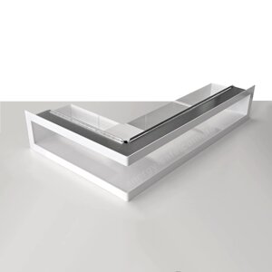 Вентиляційна решітка тунельна V-OPEN-L ліва, 700х500/100 мм, біла