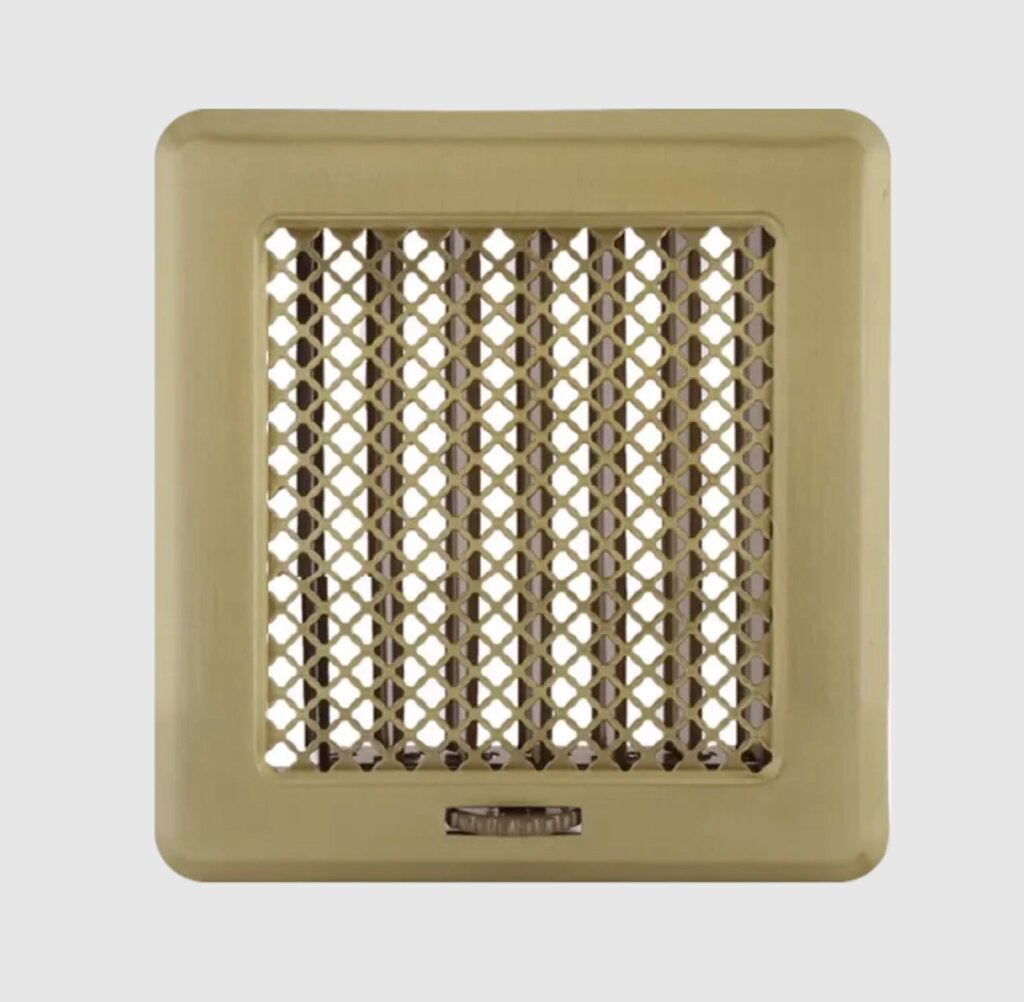 Вентиляційна решітка Darco Рж2, 195х175 мм, лак. латунь від компанії Магазин камінів і печей - фото 1