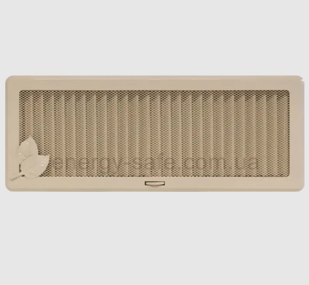 Вентиляційна решітка Darco Рж5 light з листком, 485х195 мм, беж від компанії Магазин камінів і печей - фото 1