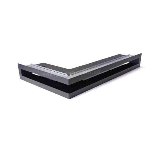 Вентиляційна решітка тунельна V-OPEN-L, 500х500/100 мм, чорна від компанії Магазин камінів і печей - фото 1