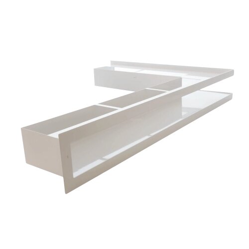 Вентиляційна решітка тунельна V-OPEN-L, 500х500/70 мм, біла від компанії Магазин камінів і печей - фото 1