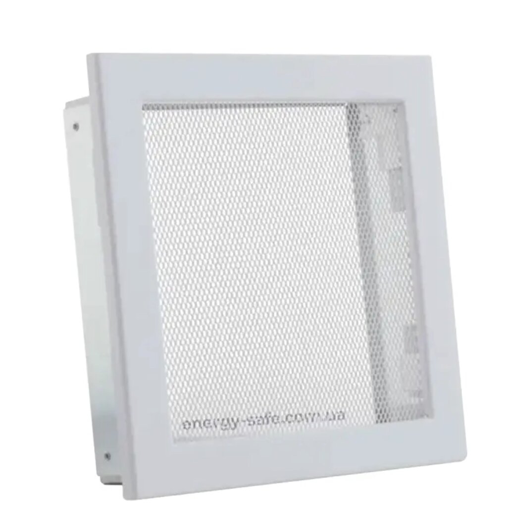 Вентиляційна решітка Ventlab KRVSM 220х200 мм, сітка, біла від компанії Магазин камінів і печей - фото 1