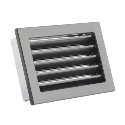 Вентиляційна решітка Ventlab KRVZS 240х170 мм , нерегульовані жалюзі, чорна від компанії Магазин камінів і печей - фото 1