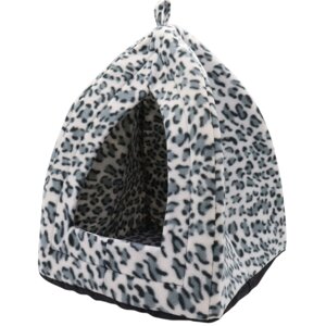 Будиночок для собак та кішок Pet Hut White, 30х30х40 см, Синій, Леопард / Котячий м'який будиночок / Домашня лежанка