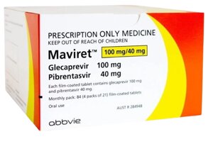 Maviret 84 (21х4)100 mg/40 mg |