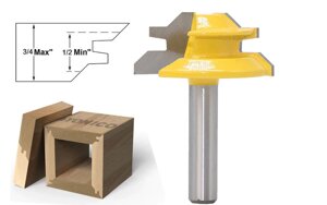 Фреза для кутового лінійного зрощування деревини D8-d38-l16,5