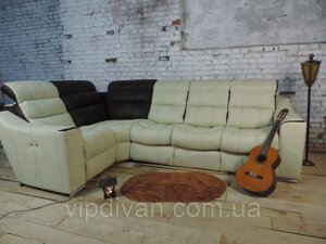 Шкіряний кутовий диван Comfy з релаксом recliner