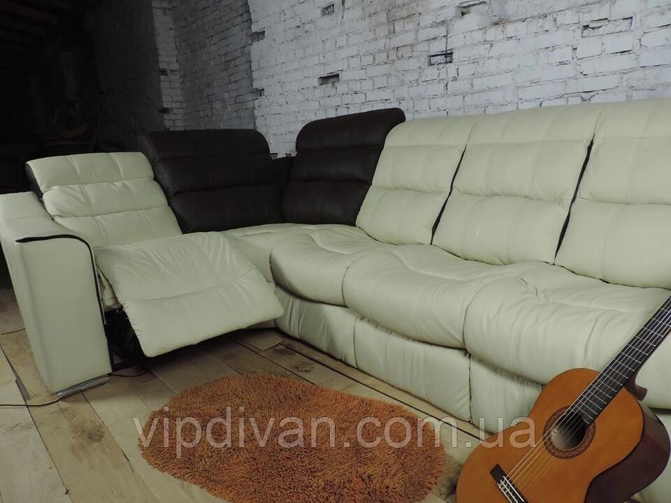 Шкіряний комплект від виробника Comfy з Реклайнер, з релаксом, recliner від компанії Шкіряний диван  ТМ "Меблі VALAGA" - фото 1