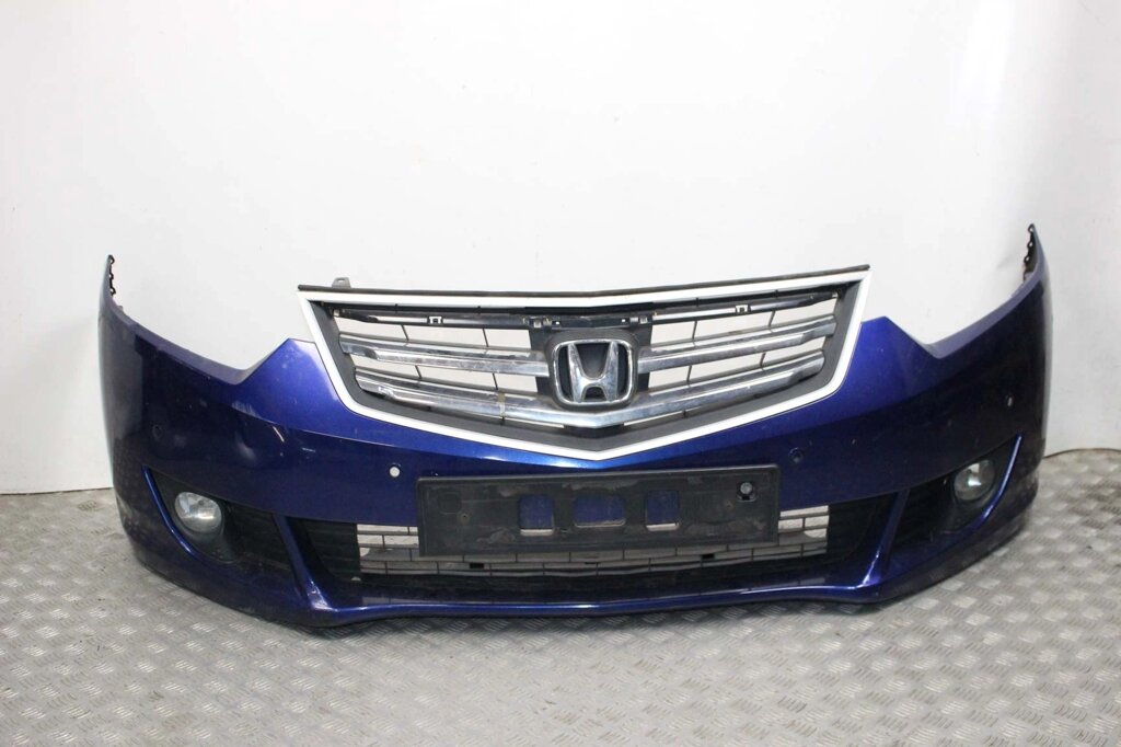 Бампер передній -12 комплект з парктроніками Honda Accord (CU/CW) 2008-2015 71101TL0ZZ00 (10365) на решітці немає від компанії Автозапчастини б/в для японських автомобілів - вибирайте Razborka6062 - фото 1