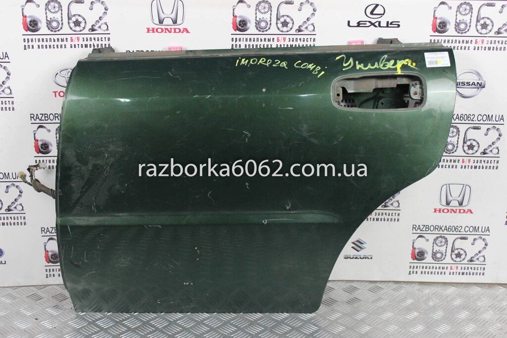 Двері заднього універсального Subaru Impreza (GD-GG) 2000-2007 (34724) Зелений 1шт. від компанії Автозапчастини б/в для японських автомобілів - вибирайте Razborka6062 - фото 1