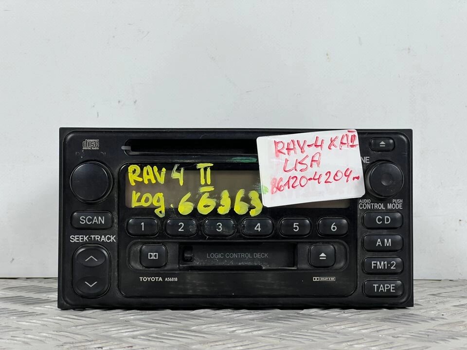 Магнітофон USA Toyota RAV-4 II 2000-2005 8612042040 (66363) від компанії Автозапчастини б/в для японських автомобілів - вибирайте Razborka6062 - фото 1