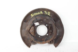 Щиток заднього гальмівного диска правий Toyota Sienna (XL20) 2003-2009 4650328030 (76472)