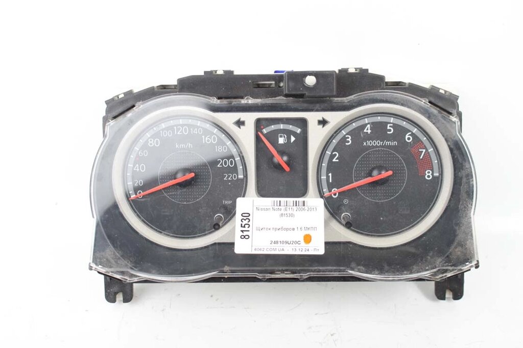 Щиток приладів 1.6 МКПП Nissan Note (E11) 2006-2013 248109U20C (81530) від компанії Автозапчастини б/в для японських автомобілів - вибирайте Razborka6062 - фото 1
