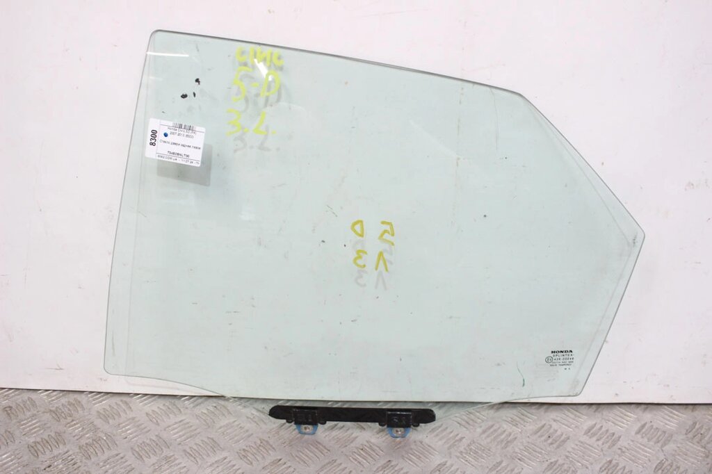 Скло двері заднє ліве Honda Civic 5D (FK) 2007-2013 73450SNLT00 (8300) від компанії Автозапчастини б/в для японських автомобілів - вибирайте Razborka6062 - фото 1