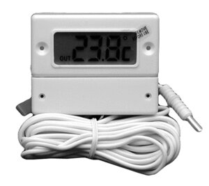 Термометр цифровой универсальный -50+70С (датчик выносной, табло LED) 218FR06 - опт