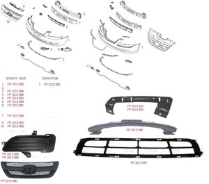 Бампер передній hyundai sonata 08-10 (NF)