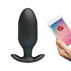 Чорна анальна пробка на керуванні з телефона через Bluetooth Electro STYM Vibrator