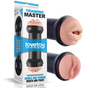 Мастурбатор для чоловіків подвійний вагіна та рот реалістичний LoveToy Double Side Stroker Mouth and Pussy