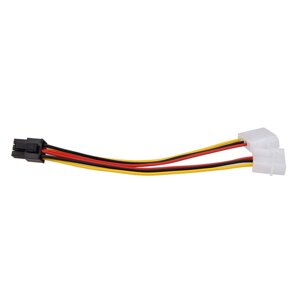 Перехідник 2 MOLEX на 6 pin живлення відеокарти