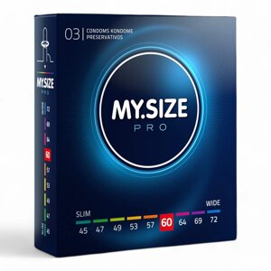 Презервативи My Size Pro 60 мм ідеальний для члена обхватом до 13 см 3 шт Німеччина