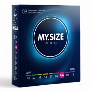 Презервативи My Size Pro 64 мм ідеальний для члена обхватом до 14 см 3 шт Німеччина