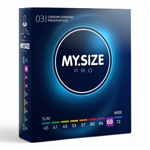 Презервативи My Size Pro 69 мм ідеальний для члена обхватом до 15 см 3 шт Німеччина