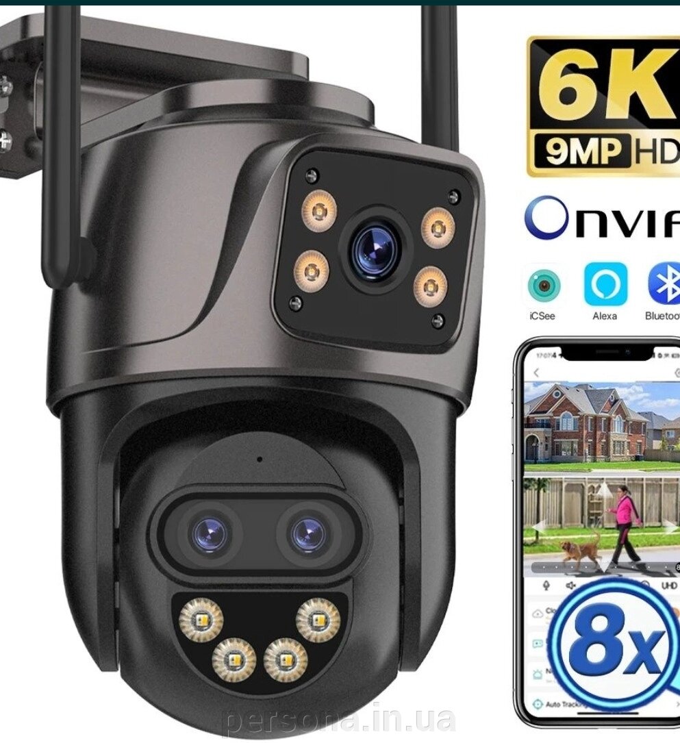 Камера відеоспостереження з трьома об'єктивами від компанії Інтернет магазин - Persona.in. ua - фото 1