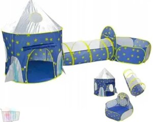 Дитячий ігровий замок палатка з тунелем та сухим басейном 3в1 Детский.