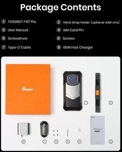 FOSSiBOT F107 Pro 12+18/512 ГБ Захищений Смартфон/28000 mAh/NFC/HD IPS.