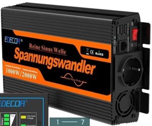 Новий інвертор: EDECOA 1000W/2000W.