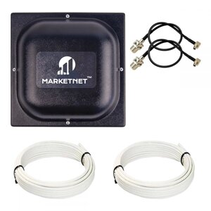 Панельна 4G антена MARKETNET T800 MIMO 900/1800/2100/2600 МГц для посилення сигналу стільникового зв'язку та інтернету