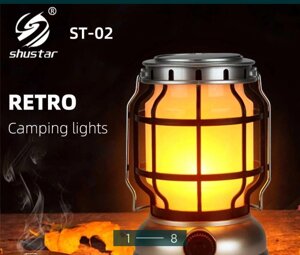 РетроLED Ліхтарик — лампа на акумуляторі, соняшникова панель + повербанк