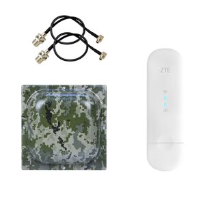 Комплект "4G LTE Wi-Fi роутер ZTE MF79U + антена MIMO MARKETNET T800 Мілітарі"