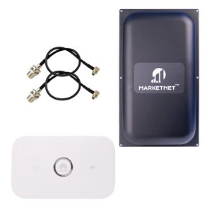 Інтернет для дому, Набір 4G LTE Wi-Fi роутер Huawei e5573s-320 та Панельна антена MARKETNET Maxi MIMO 22 dBi