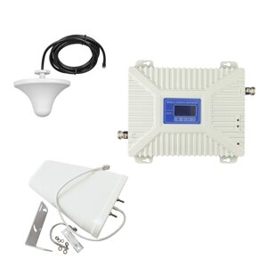 GSM Репітер 3 на 900/1800/2100 МГц підсилювач мобільного зв'язку та інтернету Aspor у комплекті з антеною 10 Дб