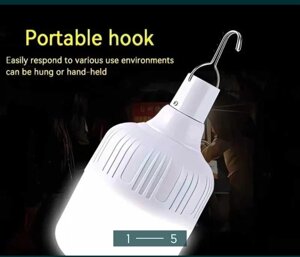 Підвісна LED-лампа, світильник з акумулятором. Фонарик 100 Вт.