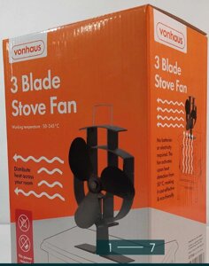Тепловентилятор, Вентилятор-blade Stove Fan vanhaus