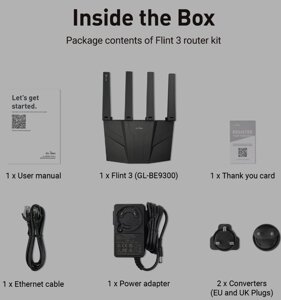 Роутер GL. iNet Flint 3! Новинка 2025! Wifi 7 BE9300