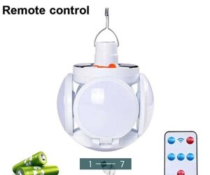 Лампа — ліхтар LED підвісна на акумуляторі із сонячною панеллю з Д/К.